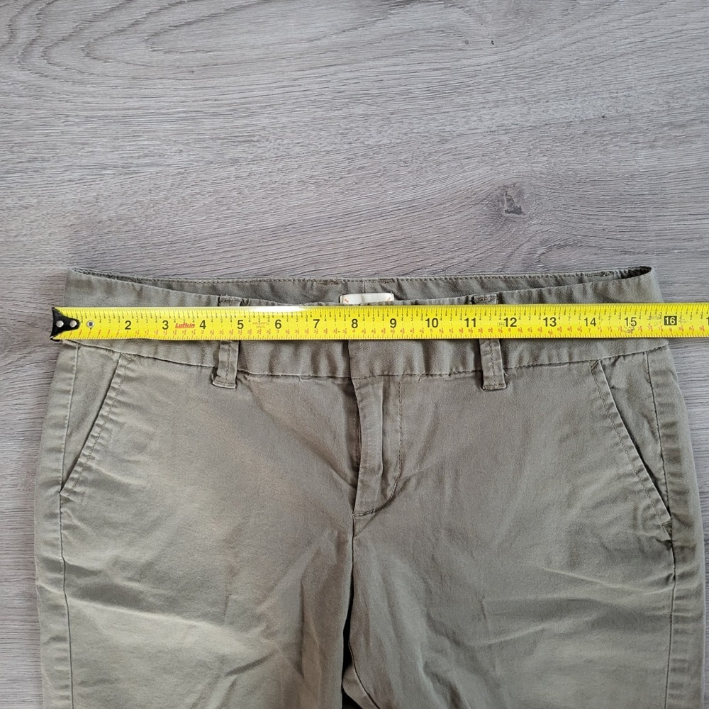 GH Bass & Co Womens Olive Green Chino Shorts Stretch Cotton Size 8 Earthy Casual - Picture 5 of 6